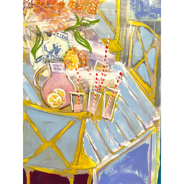 Contemporary Large Painting "Lemonade Summers" Original by Shann Spishak For Sale - Image 3 of 11