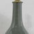 Stone Gray Vintage Celadon Crackle Glaze Porcelain Table Lamp Bottle Vase With Rosewood Base For Sale - Image 8 of 12