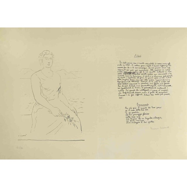 Vincenzo Cardarelli and Carlo Carrà, Astrid, Lithograph, 1945 For Sale