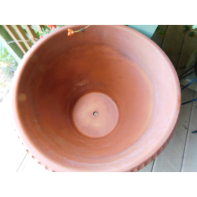 Red Mid-Century Bitossi F.&F. Italian Terracotta Planter With Festoon Swags & Mascarons For Sale - Image 8 of 13