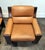 Wood Heavy Circa 1970 Oak and Cognac Leather French Club Chairs For Sale - Image 7 of 9