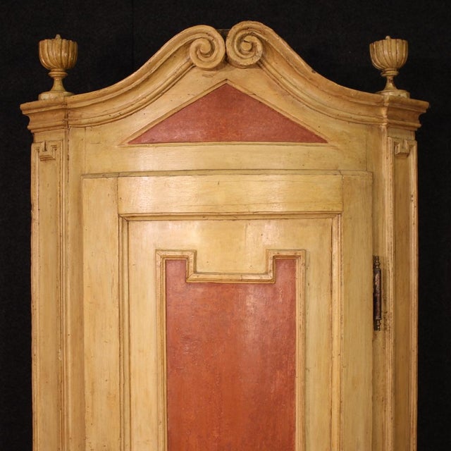 Antique 18th Century Louis XVI Lacquered Corner Cabinet, 1780s For Sale - Image 3 of 13