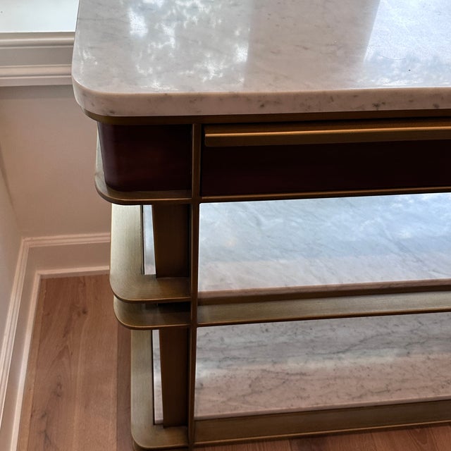 Stone Arhaus Sama Bar Cart For Sale - Image 7 of 11