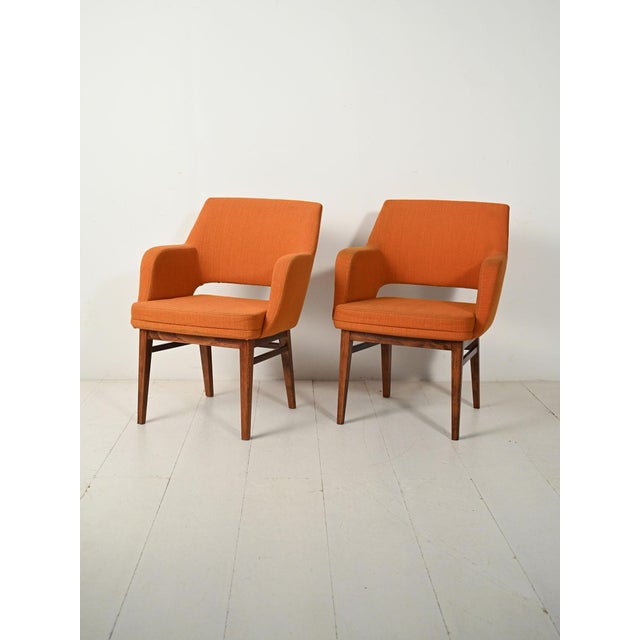 1950s Orange Oslosund Armchairs from Kinnarps, 1950s, Set of 2 For Sale - Image 5 of 11