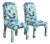 Pair MCM CasaBique Ming Armchairs in Thibaut “Imperial Dragon” For Sale