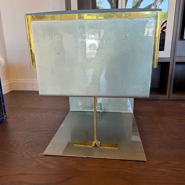 Metal Pair of Stainless Steel Frame Lounge Chairs For Sale - Image 7 of 8