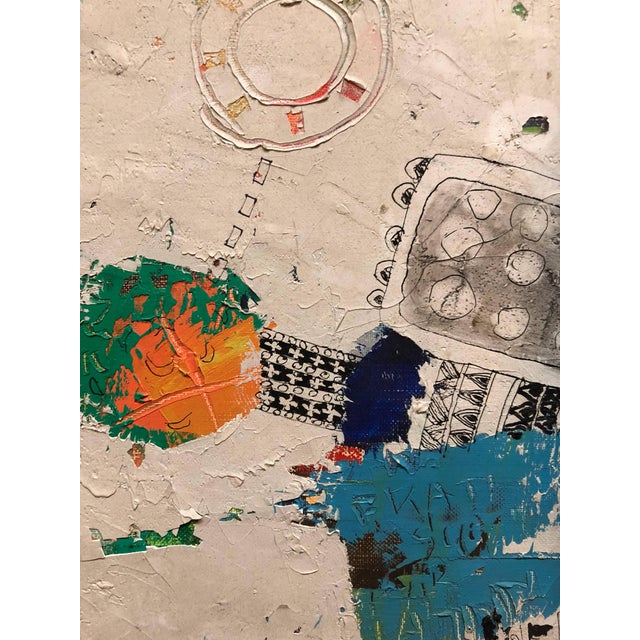 Abstract Yoshio MinomuraJapanese Modern Abstract 'Some Things of Value' Oil Painting For Sale - Image 3 of 4