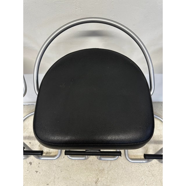Postmodern Italian Bar Stools, 1980s - Set of Three For Sale - Image 9 of 12