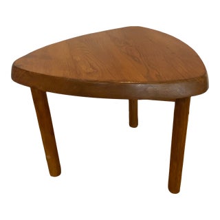 Mid-20th Century Pierre Chapo Style Triangle Side Table For Sale