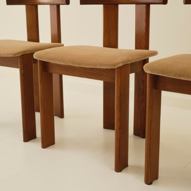 Luigi Vaghi Dining Chairs in Walnut, Set of 6, Italy 1960s For Sale - Image 10 of 12
