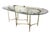 Exceptional Italian brass dining table retaining its original DG Made in Italy label. This elegant Hollywood Regency /...