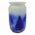 Vintage Hadeland Art Glass Vase With Blue Sailboats, Signed For Sale