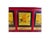 Wood Late 19th Century Hand Painted Converted Desk Red Gansu Sideboard Cabinet Grain Bin For Sale - Image 7 of 12