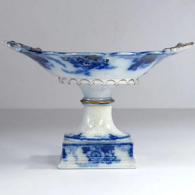 Antique White & Blue Centerpiece, 19th Century For Sale - Image 6 of 11