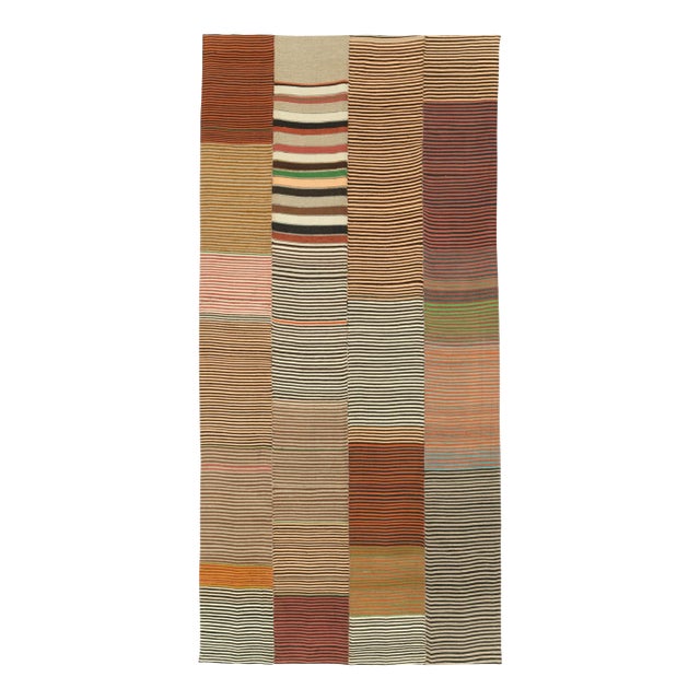 Mid-20th Century Turkish Flatweave Kilim Gallery Carpet For Sale