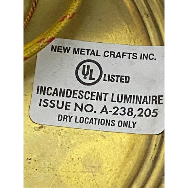 Vintage Empire Style Bronze 6-Light Hanging Chandelier For Sale In Pittsburgh - Image 6 of 8