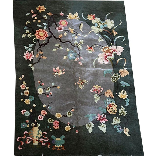 Not Yet Made - Made To Order A Stunning Vintage 5'-6" X 8'-5" Art Deco Chinese Rug For Sale - Image 5 of 10