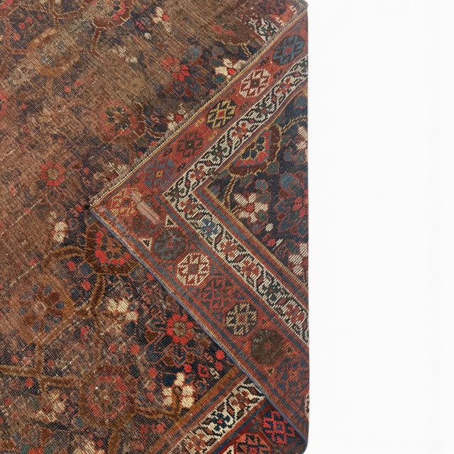 1940s Antique Worn Veramin Runner | Allover Floral Design | 5x10 For Sale - Image 5 of 5
