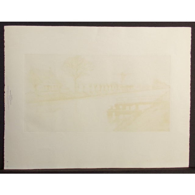 Paper Roger Hebbelinck "Somme - Coucher Du Soleil" Hand Signed 1965 Aquatint Etching For Sale - Image 7 of 10