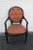 Hollywood Regency Pair of Painted Black Side Livingroom Fireplace Chairs For Sale - Image 11 of 13