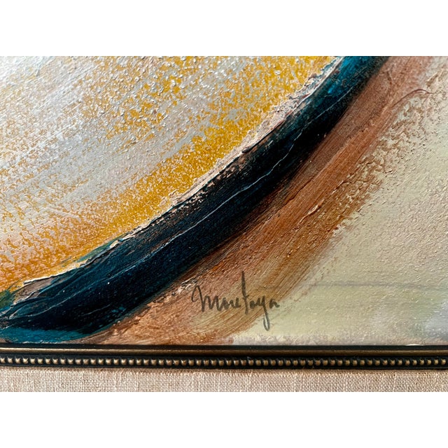 Mid-Century Madrid Matador: Vibrant 1960s Signed Oil Arena Painting For Sale In West Palm - Image 6 of 8