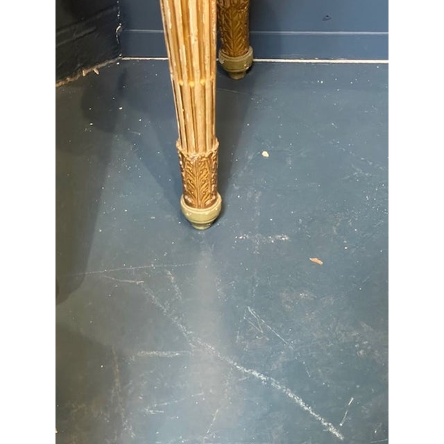 White 18th C Italian Neoclassical Parcel Gilt Console For Sale - Image 8 of 9