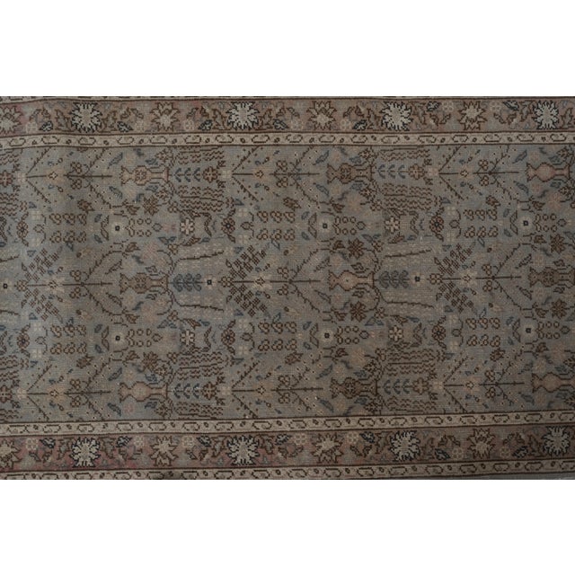 1960s Mid 20th Century Vintage Turkish Long Runner - Floral Stair Carpet 2'7" X 24'7" For Sale - Image 5 of 13