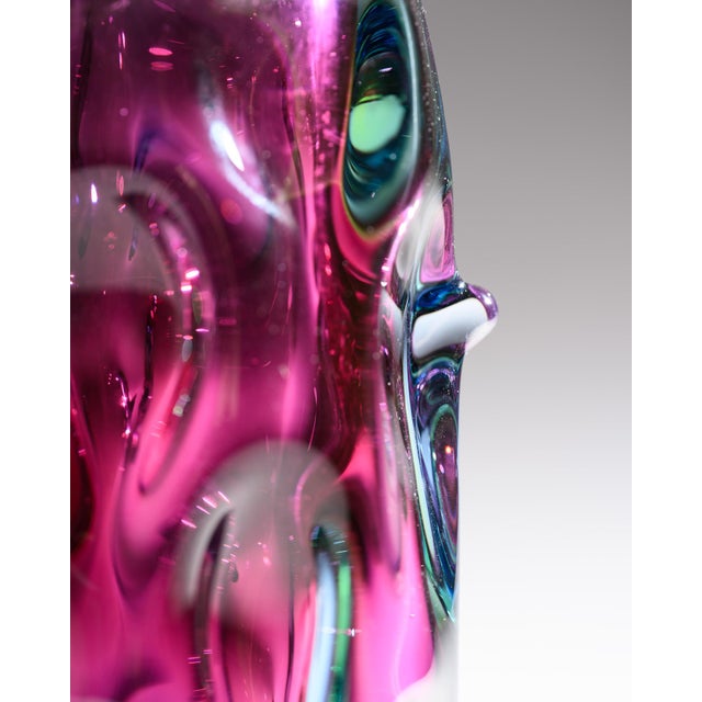 Art Glass Czech Vase by Jan Beranek and Frantisek Vizner from Skrdlovice, 1960s, Set of 2 For Sale - Image 6 of 18