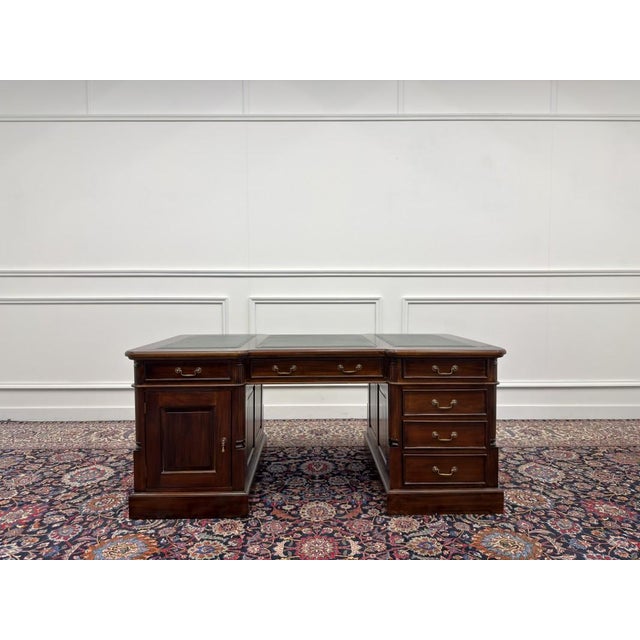 Large English Partner Desk For Sale - Image 3 of 18