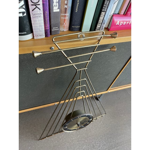 Mid-20th Century Welby Guitar Metal Sculpture Wall Clock Frederic Weinberg Style For Sale In Las Vegas - Image 6 of 11