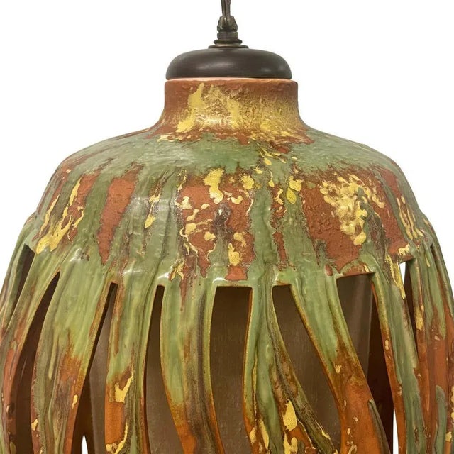 Mid-20th Century Glazed Terracotta Lantern For Sale In Chicago - Image 6 of 13