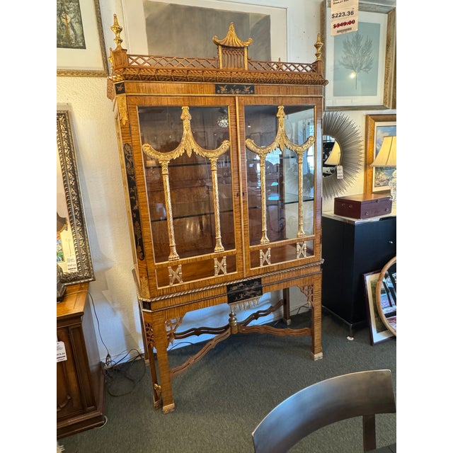 Burton Ching George III Style Vitrine Cabinet For Sale - Image 11 of 12