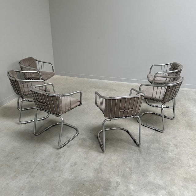 Vintage Italian Dining Chairs by Gastone Rinaldi, 1970s, Set of 6 For Sale - Image 9 of 15
