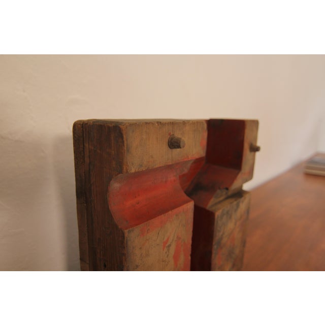 Early 20th Century Wooden Casting Pattern Object with Original Patina For Sale - Image 9 of 16