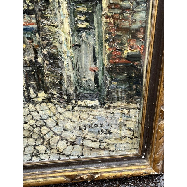 Paris, 1936, Large Oil on Canvas, Framed For Sale - Image 4 of 11