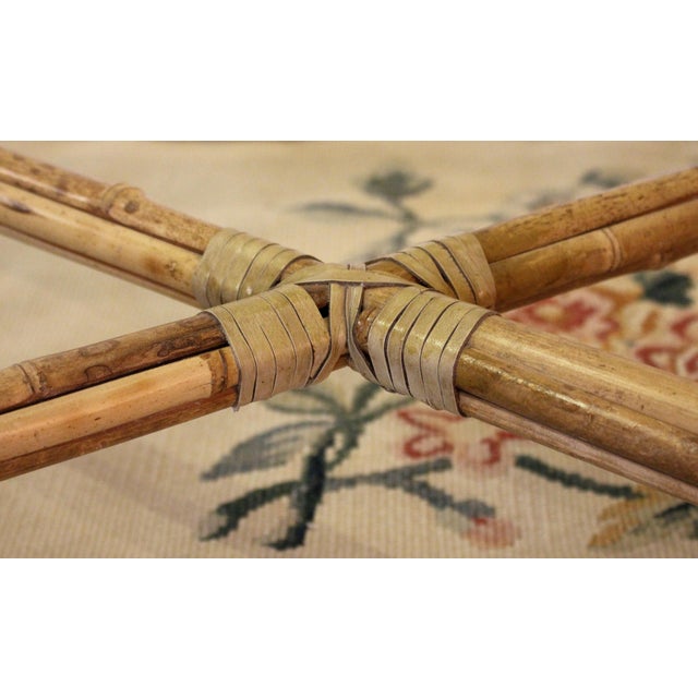 Early 21st Century Late 20th Century McGuire Dining Set With Four “Target” Back Chairs For Sale - Image 5 of 11