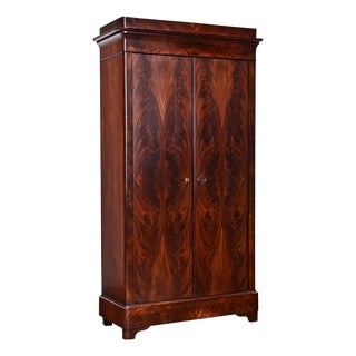 French 19th Century Petite Mahogany Louis Philippe Armoire For Sale