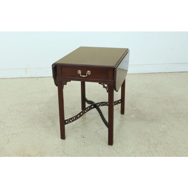 Councill Craftsmen Drop Leaf Mahogany Pembroke Table For Sale - Image 11 of 11