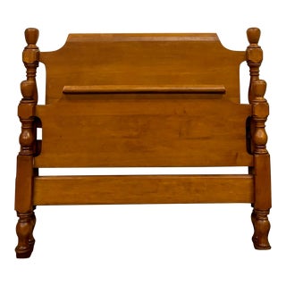 Vintage Twin Size Canont Ball Style Maple Poster Bed For Sale