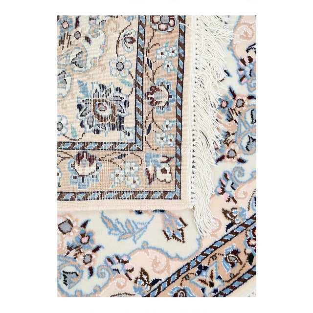 Pasargad Persian Nain Silk & Wool Rug For Sale - Image 4 of 4
