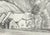 Vintage mid-century landscape pencil drawing on paper from France. Comes with acid free mat and backing. size includes mat