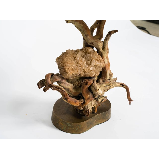 Driftwood and Quartz Table Lamp For Sale - Image 4 of 7