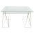 Trestle Leg Console Table / Desk With Two-Tiered Glass Top For Sale - Image 6 of 6