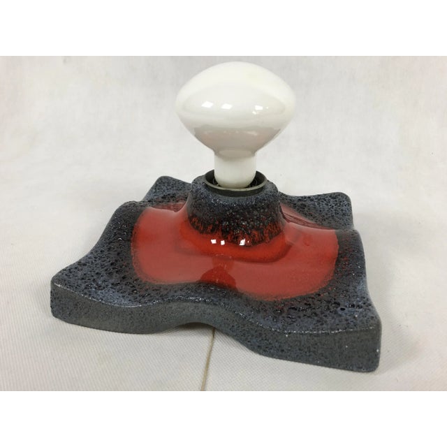 German Fat Lava Ceramic Sconce, 1970s For Sale - Image 4 of 10