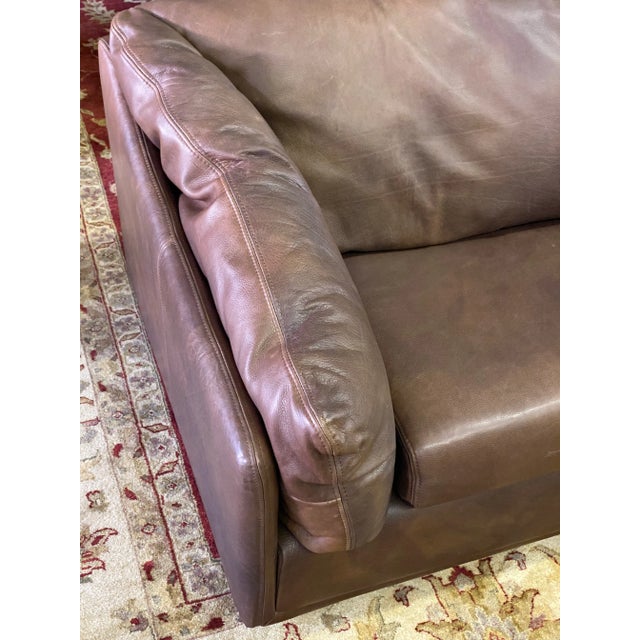 Animal Skin Timothy Oulton Matador Leather Modern Sofa For Sale - Image 7 of 13