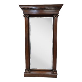 Antique Chicago Architectural Salvage Mahogany Pier / Hall Mirror For Sale