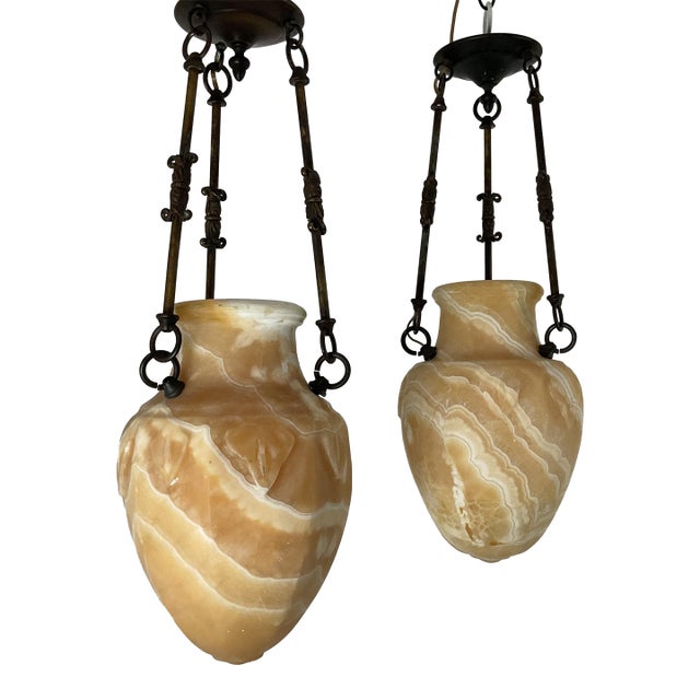 Antique Onyx Urn Lantern For Sale