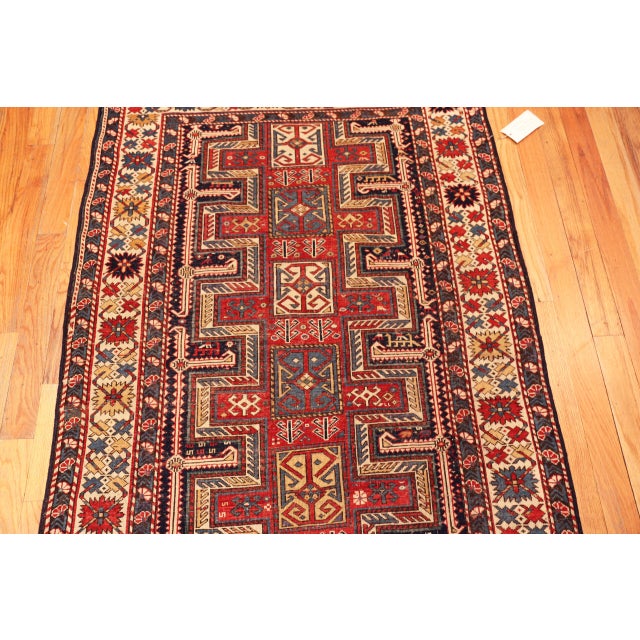 Nazmiyal Collection Antique Shirvan Caucasian Rug For Sale - Image 4 of 8