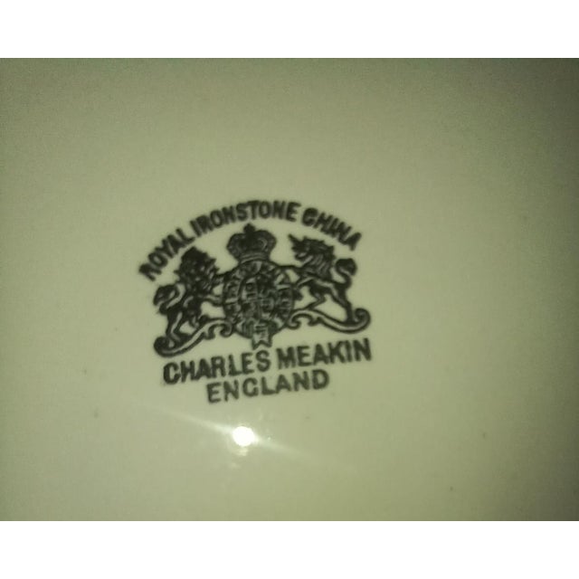 This platter from the 1880s by Charles Meakin is in utterly remarkable condition. There are no chips or cracks or crazing....