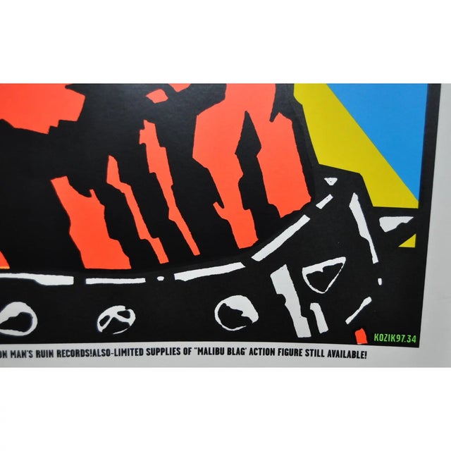 Frank Kozik San Francisco Punk-Pop-Art Masterpiece Dwarves With Fang Large Scale Screen Print c.1997 For Sale - Image 4 of 5
